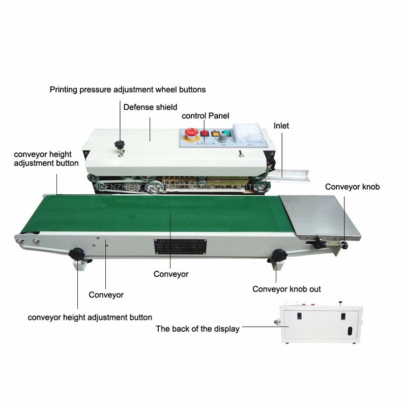 Horizontal Type Film Ink Continuous Band Sealer 